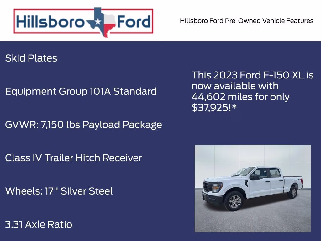2023 Oxford White Ford F-150 XL 4X4 Truck