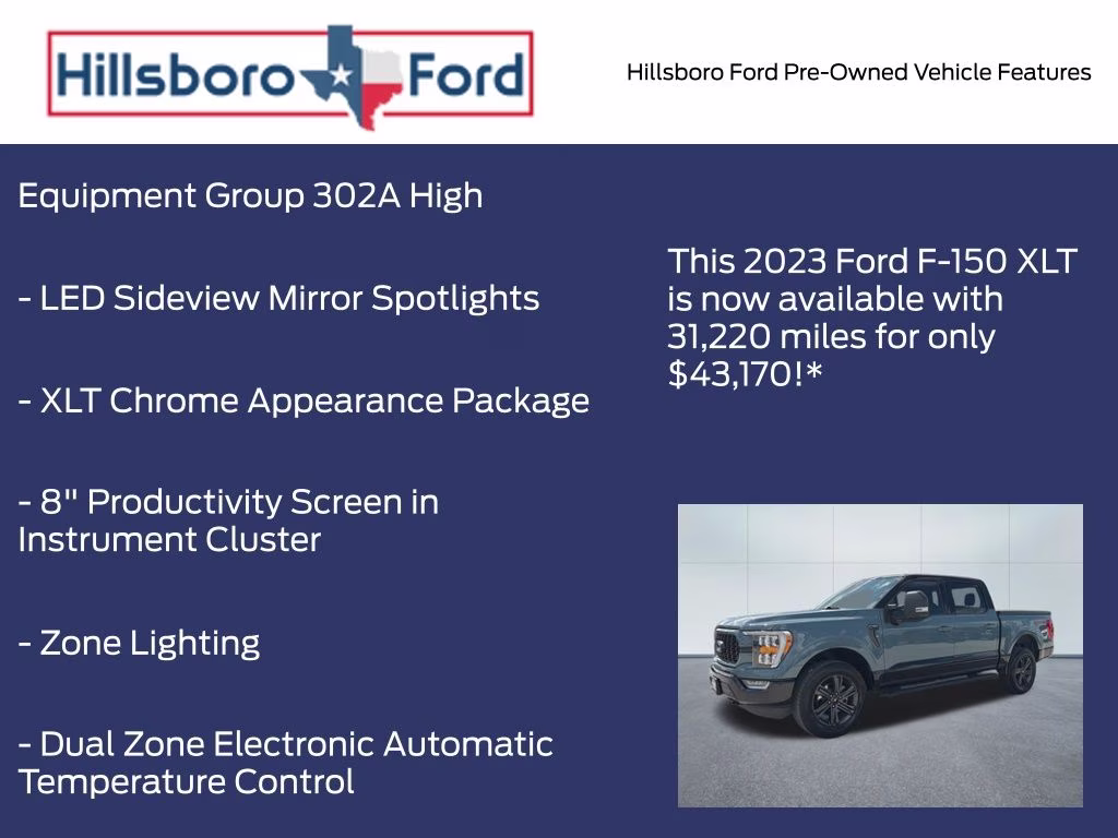 2023 Area 51 Blue Ford F-150 XLT 4X4 Truck