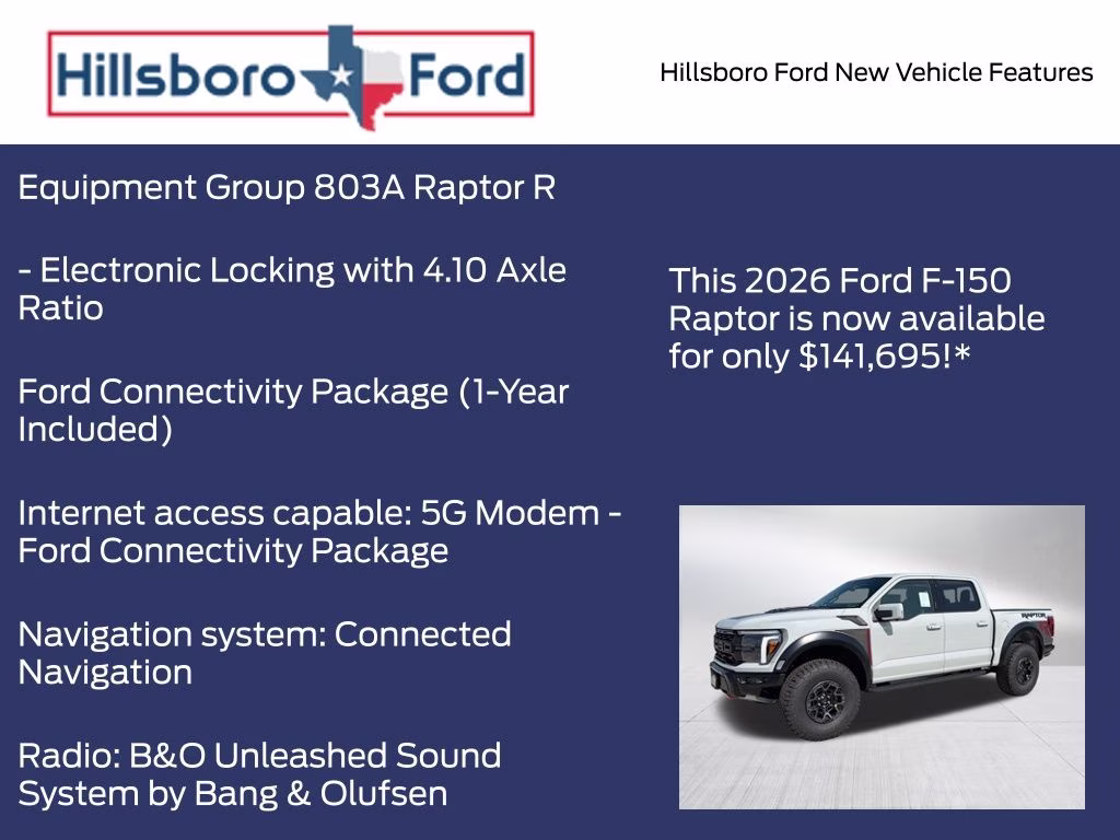 2026 Avalanche Ford F-150 Raptor 4X4 Truck