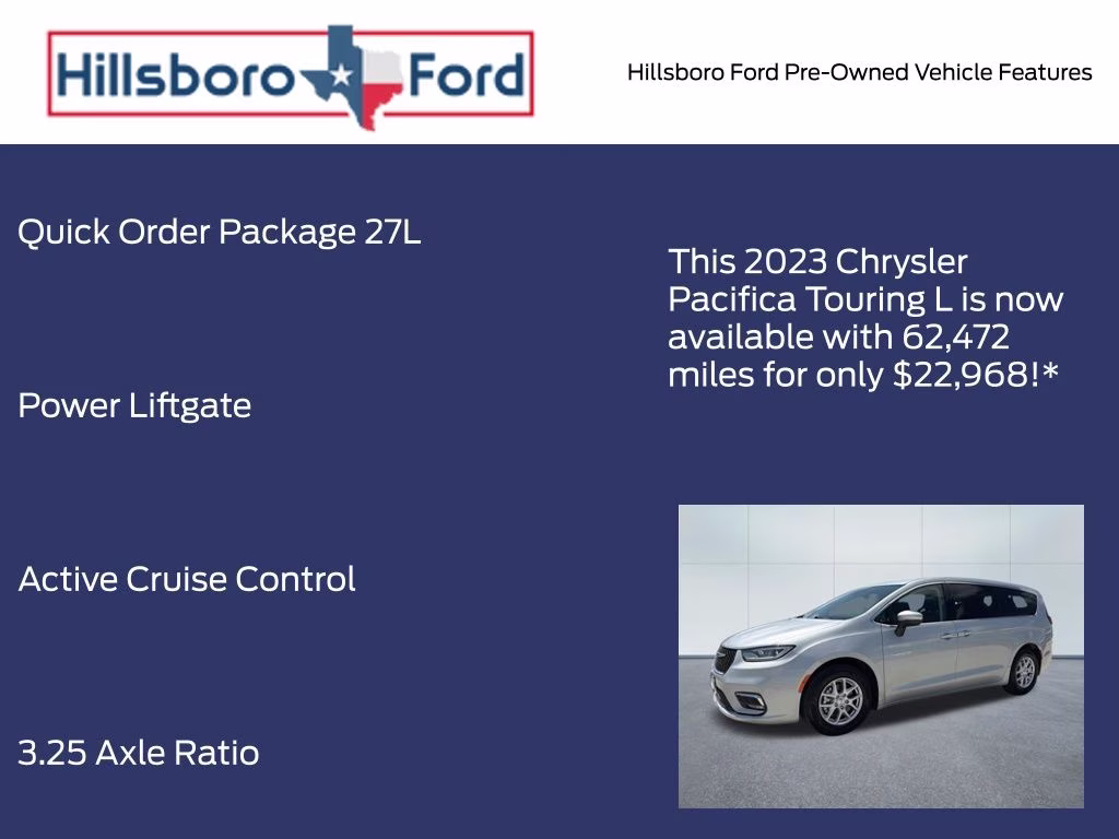 2023 Silver Mist Clearcoat Chrysler Pacifica Touring L FWD Van