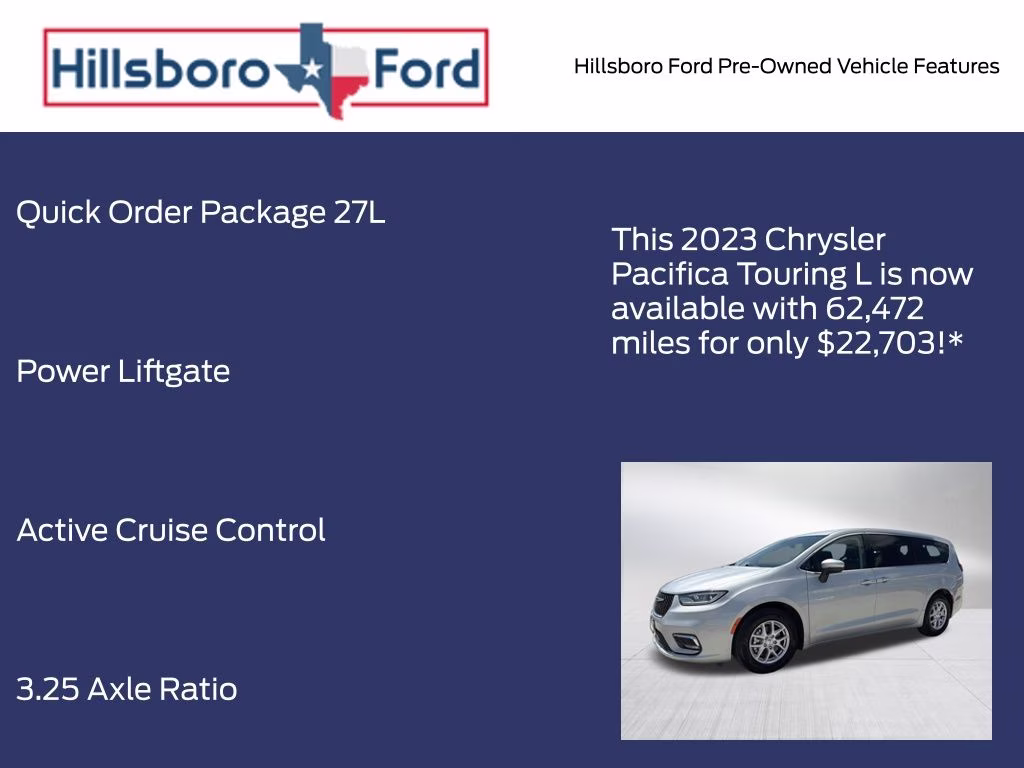 2023 Silver Mist Clearcoat Chrysler Pacifica Touring L FWD Van