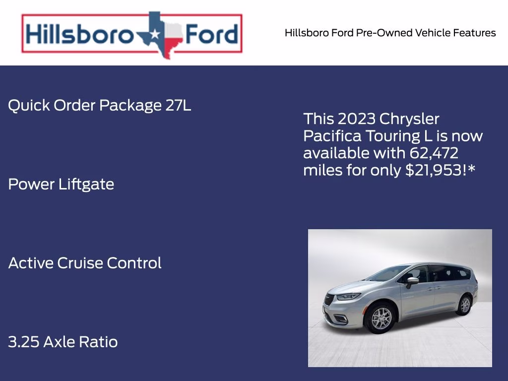 2023 Silver Mist Clearcoat Chrysler Pacifica Touring L FWD Van