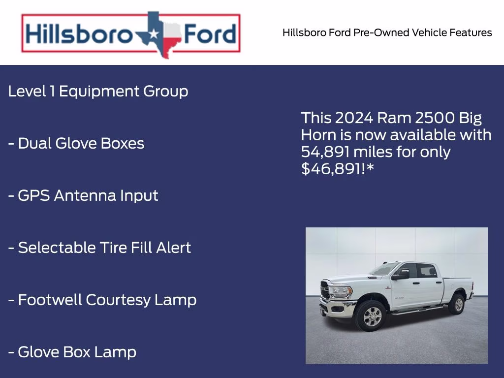 2024 Bright White Clearcoat Ram 2500 Big Horn 4X4 Truck