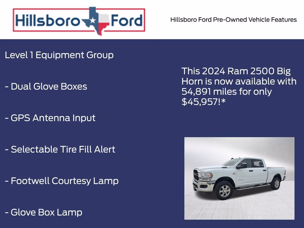 2024 Bright White Clearcoat Ram 2500 Big Horn 4X4 Truck