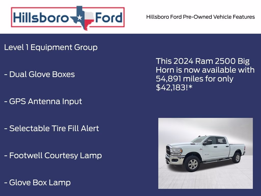 2024 Bright White Clearcoat Ram 2500 Big Horn 4X4 Truck