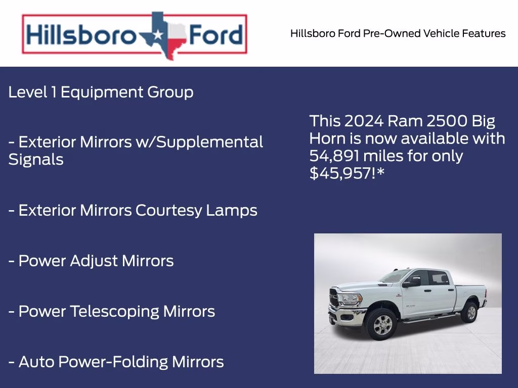 2024 Bright White Clearcoat Ram 2500 Big Horn 4X4 Truck