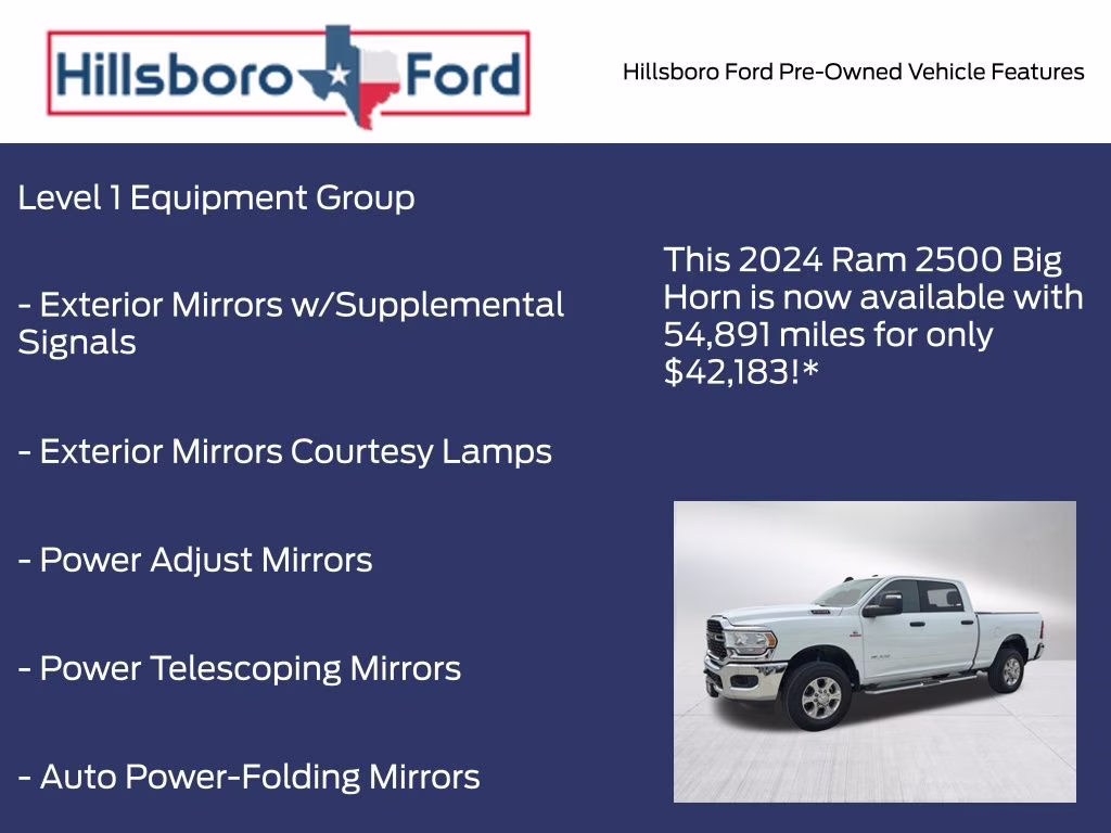 2024 Bright White Clearcoat Ram 2500 Big Horn 4X4 Truck