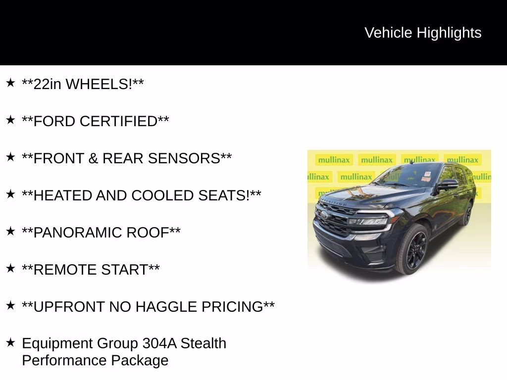2023 Agate Black Metallic Ford Expedition Limited 4X4 SUV