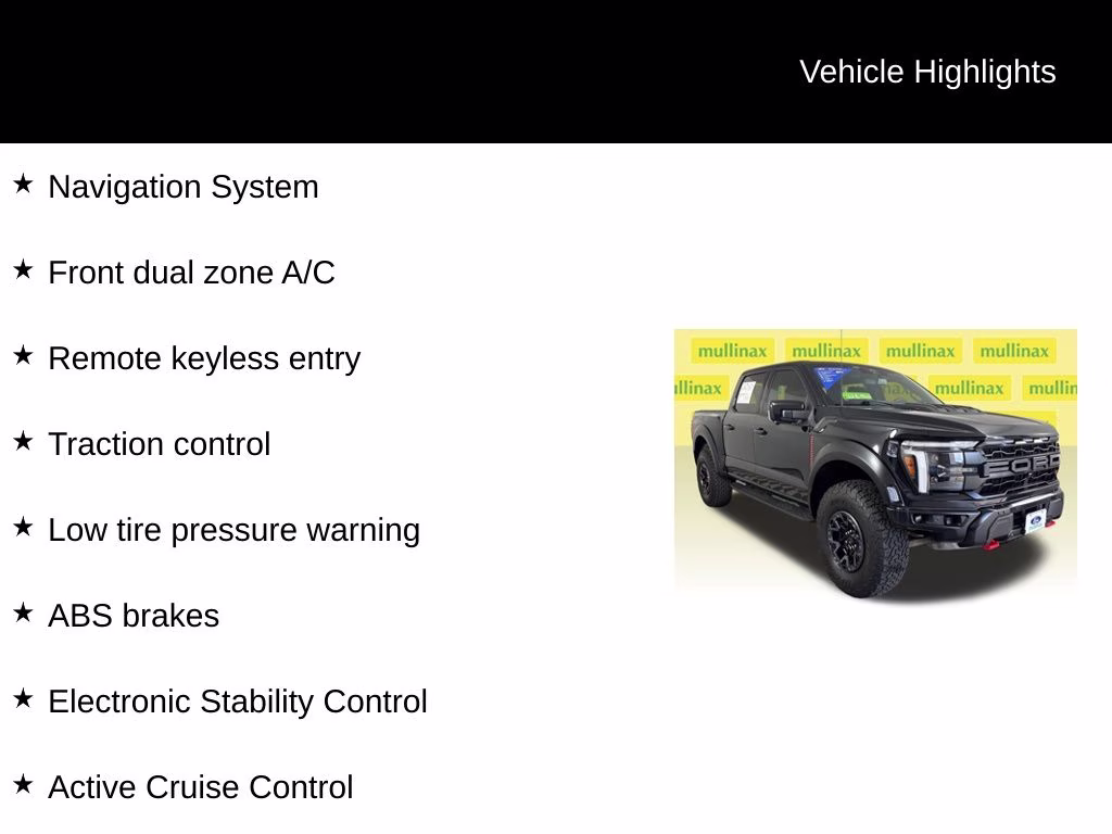 2025 Agate Black Metallic Ford F-150 Raptor R 4X4 Truck