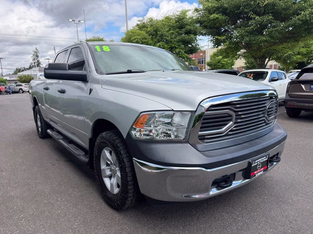 2018 Bright Silver Clearcoat Metallic Ram 1500 Tradesman 4X4 Truck