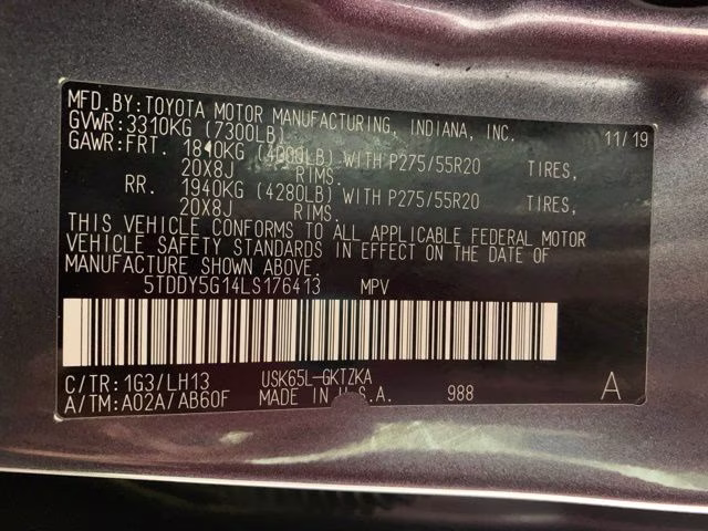 2020 Magnetic Gray Metallic Toyota Sequoia Platinum 4X4 SUV