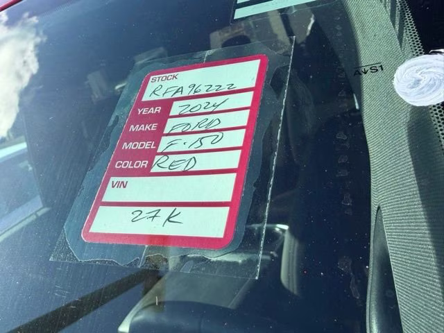 2024 Rapid Red Metallic Tinted Clearcoat Ford F-150 XLT 4X4 Truck