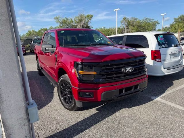 2024 Rapid Red Metallic Tinted Clearcoat Ford F-150 XLT 4X4 Truck