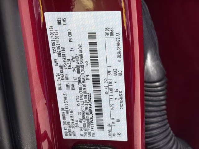 2024 Red Metallic Ford F-150 XLT 4X4 Truck
