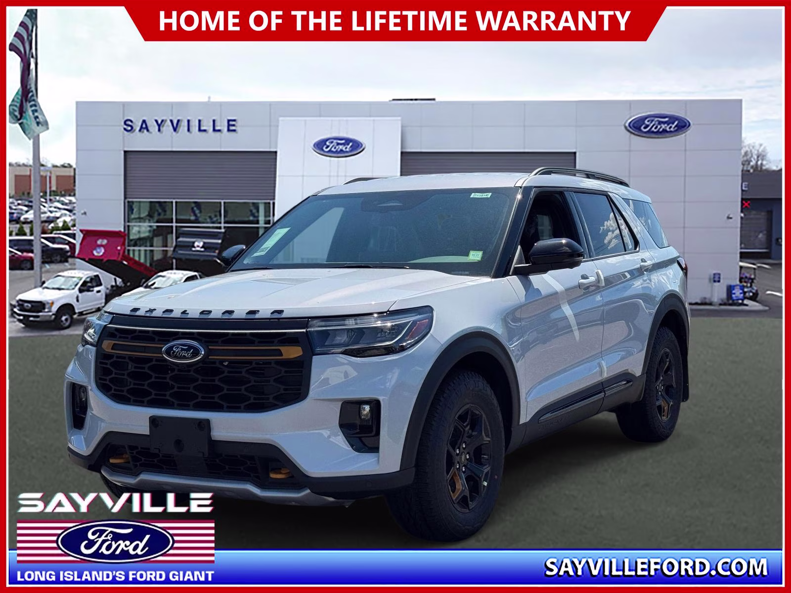 2026 Space White Metallic Ford Explorer Tremor 4X4 SUV