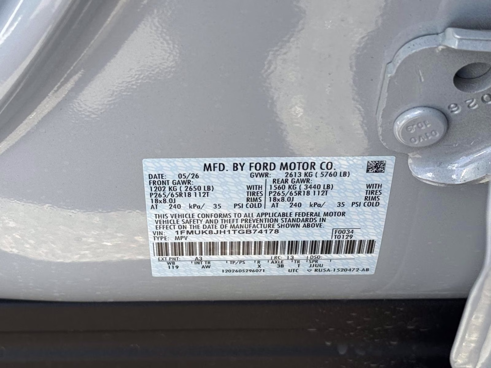 2026 Space White Metallic Ford Explorer Tremor 4X4 SUV