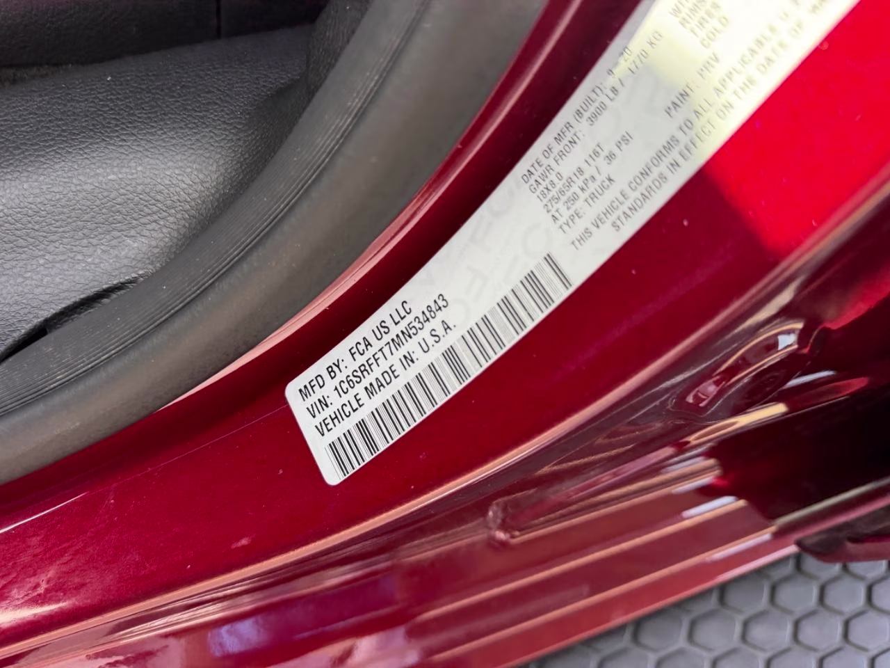 2021 Flame Red Clearcoat Ram 1500 Big Horn/Lone Star 4X4 Truck