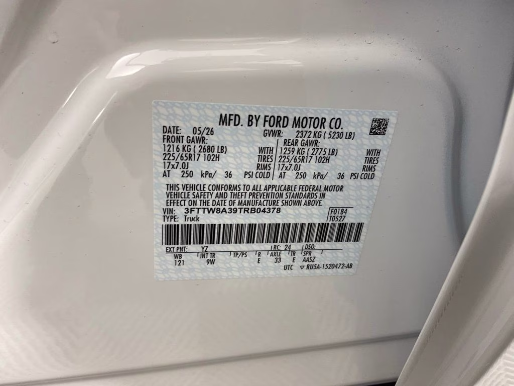 2026 Oxford White Ford Maverick XL FWD Truck