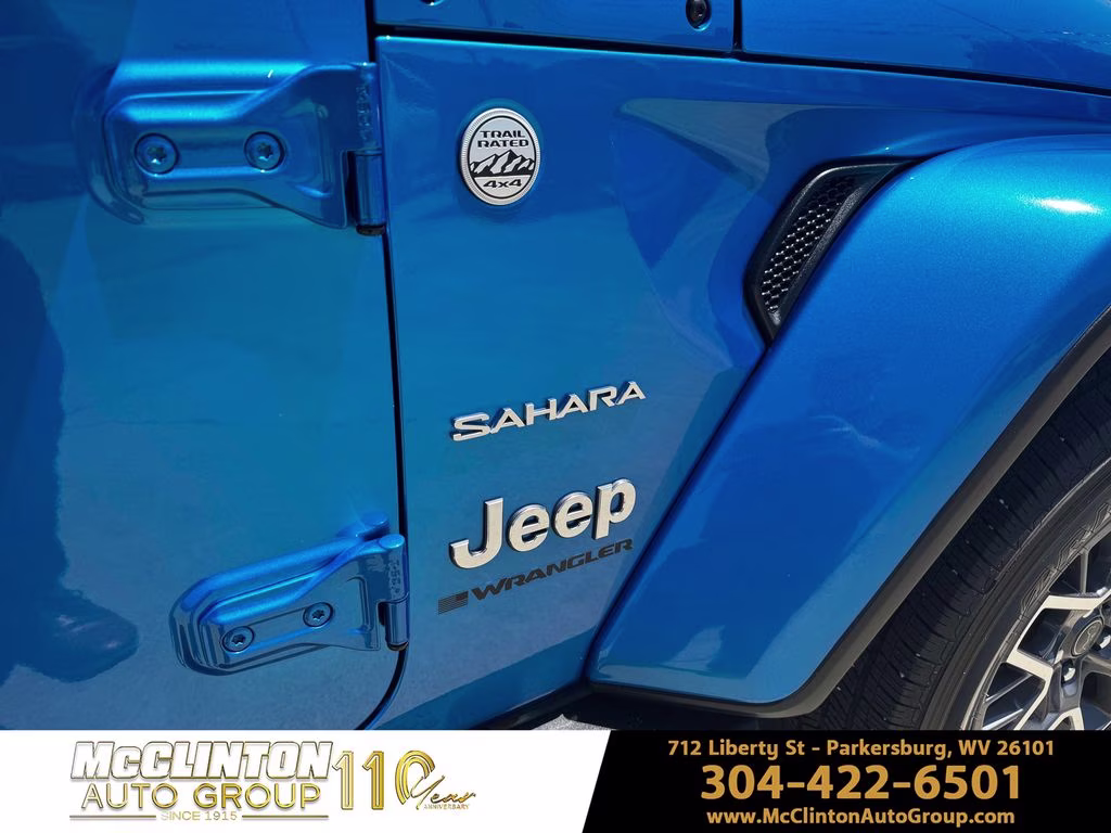 2024 Hydro Blue Pearl Coat Jeep Wrangler Sahara 4X4 SUV