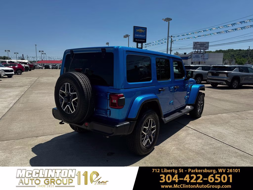 2024 Hydro Blue Pearl Coat Jeep Wrangler Sahara 4X4 SUV