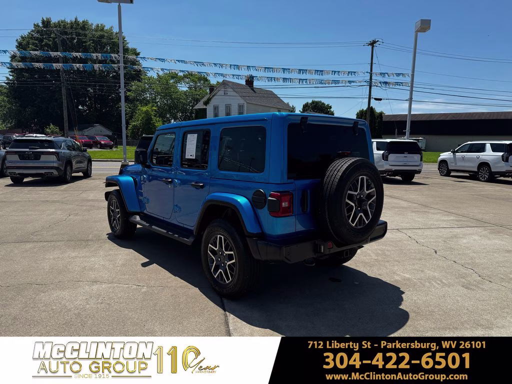 2024 Hydro Blue Pearl Coat Jeep Wrangler Sahara 4X4 SUV