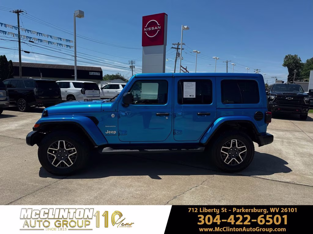 2024 Hydro Blue Pearl Coat Jeep Wrangler Sahara 4X4 SUV