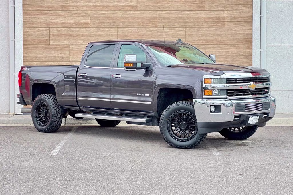 2015 Tungsten Metallic Chevrolet Silverado 3500HD LTZ 4X4 Truck