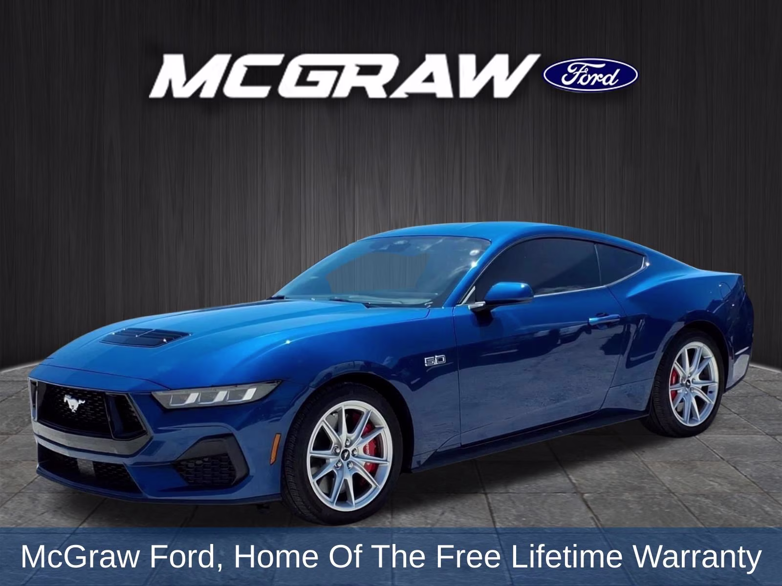 2024 Blue Metallic Ford Mustang GT Premium RWD Coupe