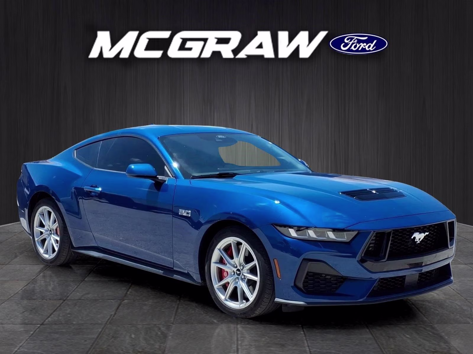 2024 Blue Metallic Ford Mustang GT Premium RWD Coupe