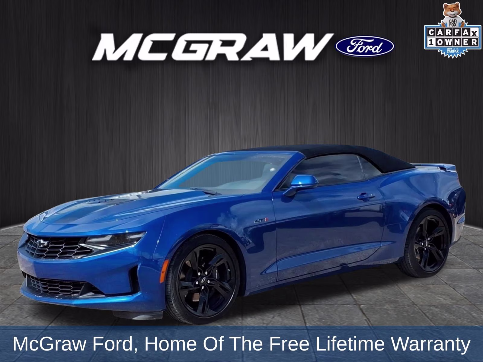 2023 Blue Metallic Chevrolet Camaro LT1 RWD Convertible