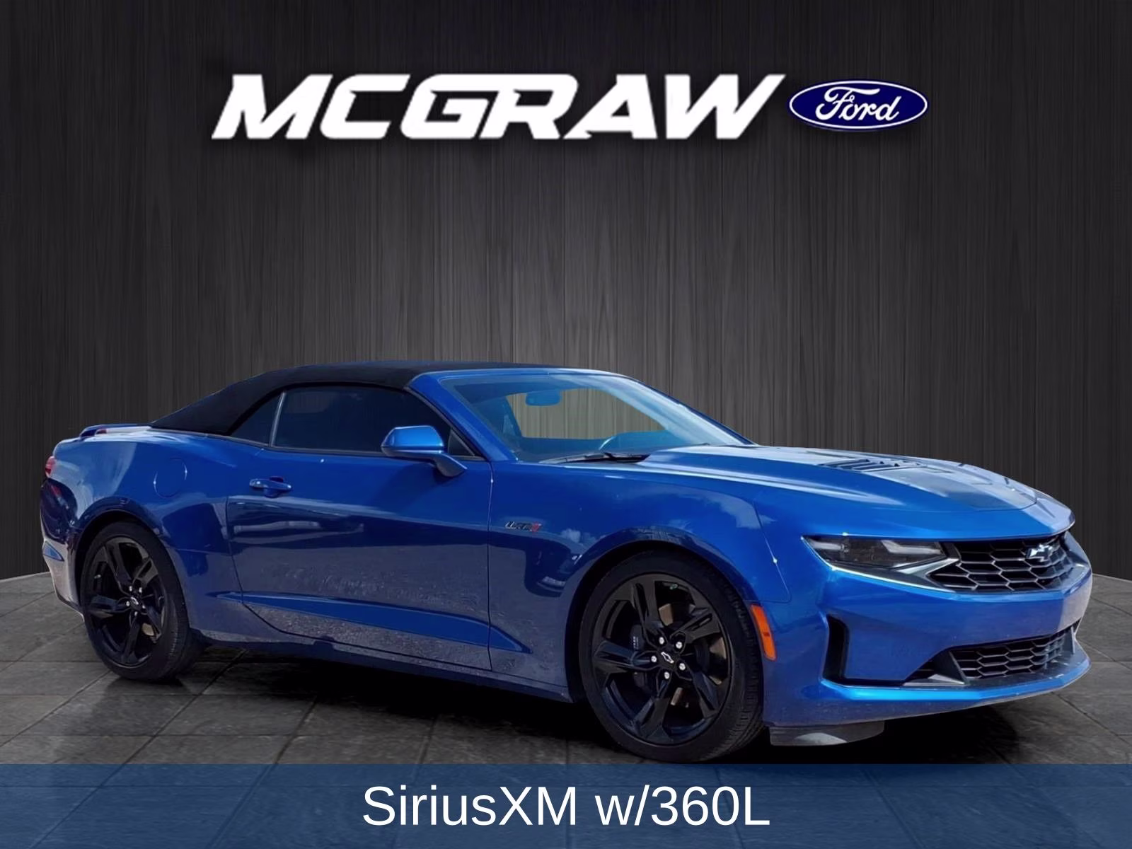 2023 Blue Metallic Chevrolet Camaro LT1 RWD Convertible