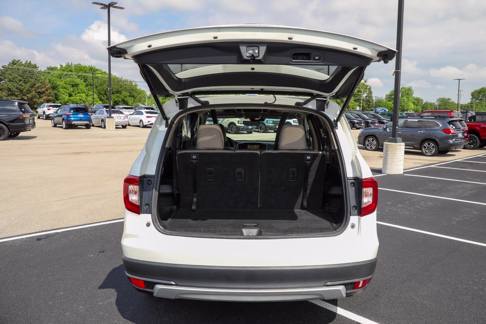 2019 White Diamond Pearl Honda Pilot EX-L w/Navi w/RES AWD SUV
