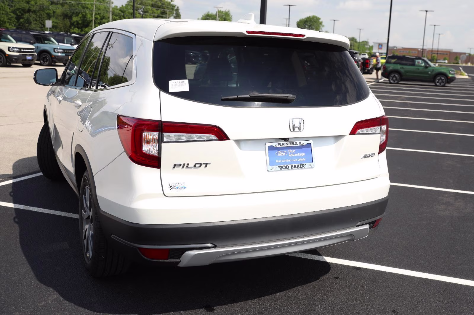 2019 White Diamond Pearl Honda Pilot EX-L w/Navi w/RES AWD SUV