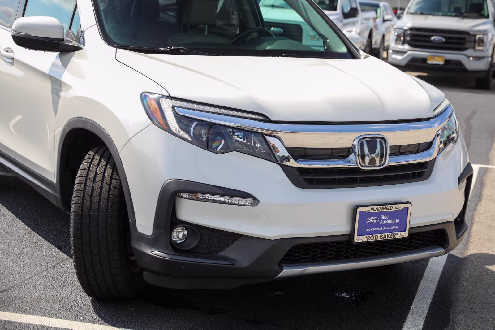 2019 White Diamond Pearl Honda Pilot EX-L w/Navi w/RES AWD SUV