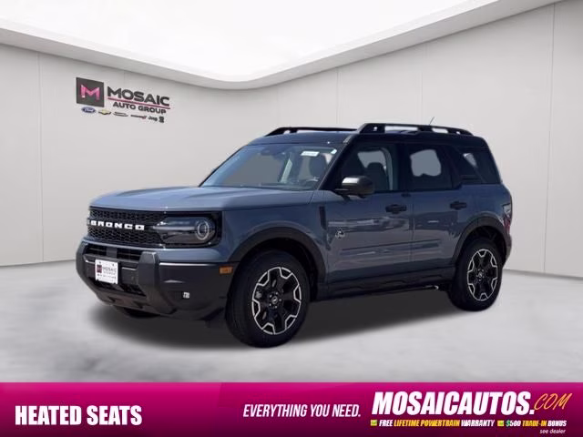 2026 Azure Gray Metallic Tri-Coat Ford Bronco Sport Outer Banks 4X4 SUV