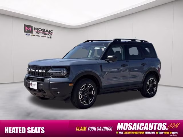 2026 Azure Gray Metallic Tri-Coat Ford Bronco Sport Outer Banks 4X4 SUV