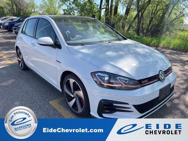 2020 Pure White Volkswagen Golf GTI 2.0T SE FWD Hatchback