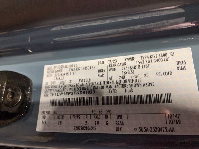 2023 Area 51 Blue Ford F-150 XLT 4X4 Truck