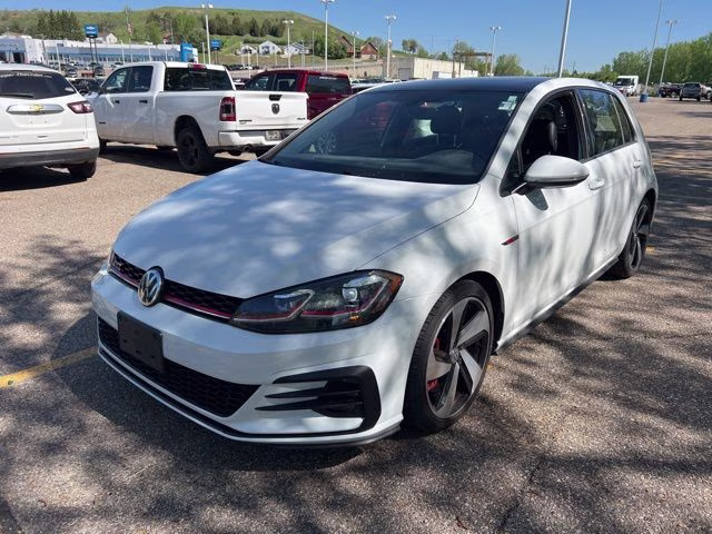 2020 Pure White Volkswagen Golf GTI 2.0T SE FWD Hatchback