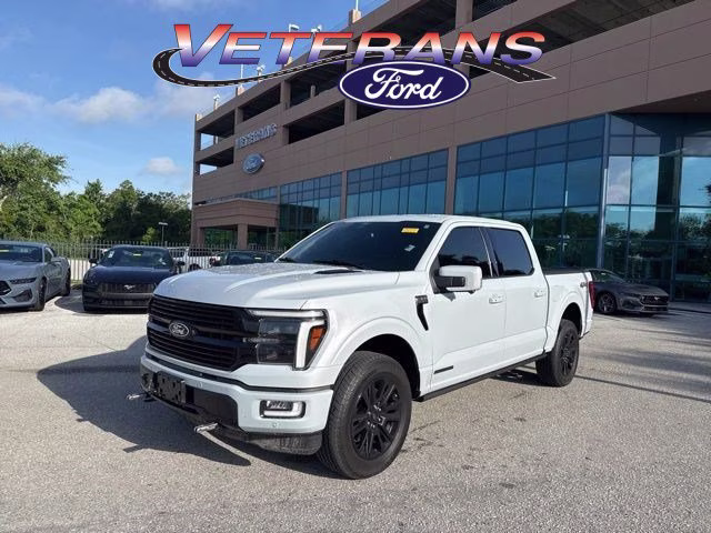 2025 Space White Metallic Ford F-150 Platinum Crew Cab Pickup 4X4 Truck