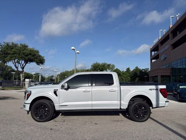 2025 Space White Metallic Ford F-150 Platinum Crew Cab Pickup 4X4 Truck