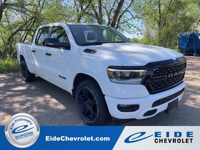 2023 Bright White Clearcoat Ram 1500 Big Horn 4X4 Truck
