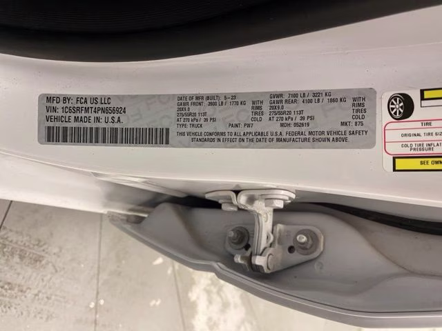 2023 Bright White Clearcoat Ram 1500 Big Horn 4X4 Truck