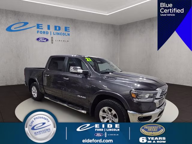 2021 Granite Crystal Metallic Clearcoat Ram 1500 Laramie 4X4 Truck