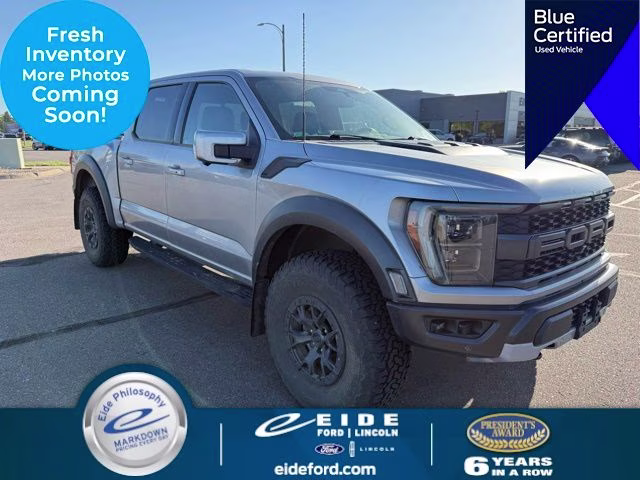 2022 Iconic Silver Metallic Ford F-150 Raptor 4X4 Truck