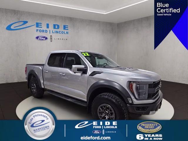 2022 Iconic Silver Metallic Ford F-150 Raptor 4X4 Truck