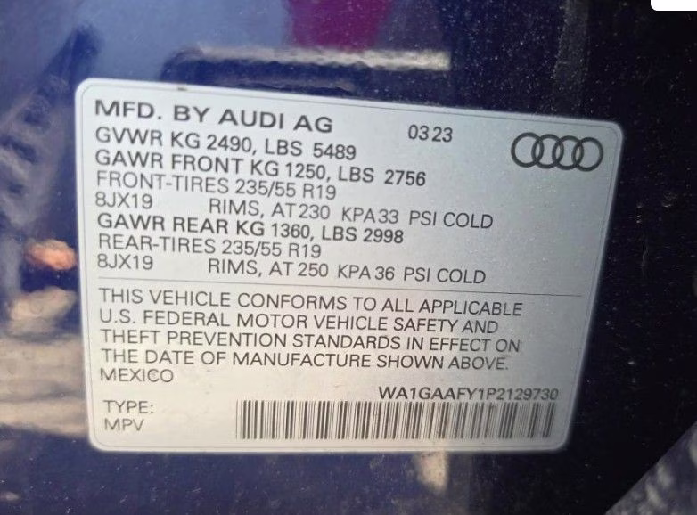 2023 Navarra Blue Metallic Audi Q5 45 S line Premium AWD SUV