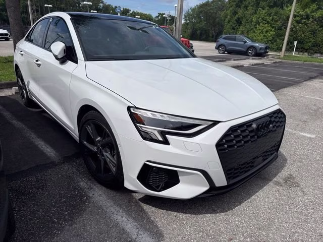 2024 Ibis White Audi A3 Premium FWD Sedan