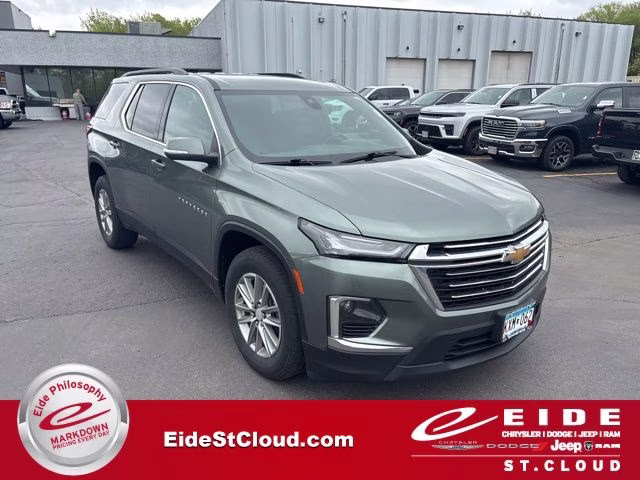 2023 Silver Sage Metallic Chevrolet Traverse LT AWD SUV