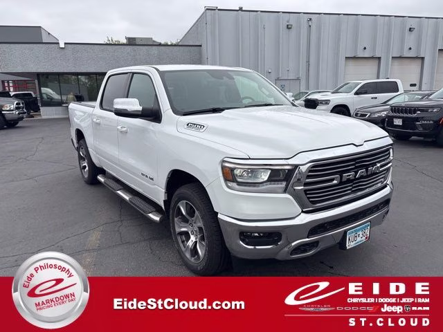 2023 Bright White Clearcoat Ram 1500 Laramie 4X4 Truck